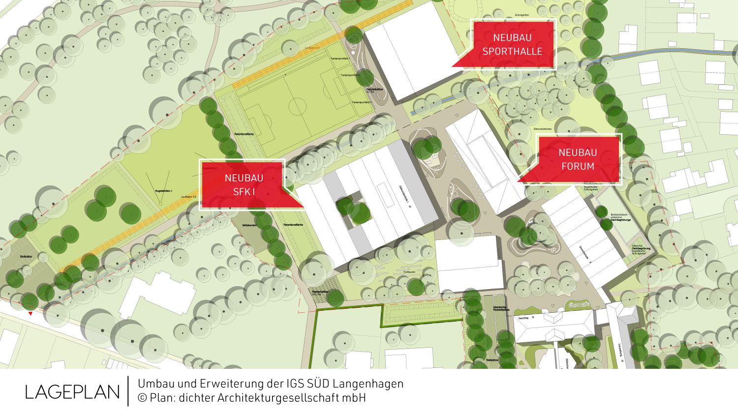 GRBV | Neubau IGS Süd Langenhagen - Lageplan